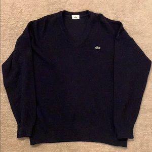 Lacoste Men’s V Neck Sweater Navy